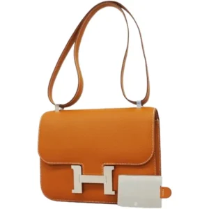 エルメス コンスタンス23 ショルダーバッグ レザー W刻印 シルバー金具