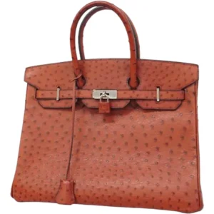 エルメス バーキン35 ハンドバッグ オーストリッチ □D刻印 シルバー金具