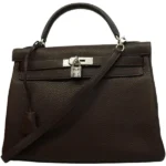 エルメス ケリー32 ハンドバッグ レザー □M刻印 シルバー金具