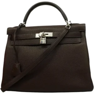 エルメス ケリー32 ハンドバッグ レザー □M刻印 シルバー金具