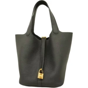 エルメス ピコタンロックMM ハンドバッグ レザー K刻印 ゴールド金具