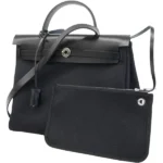 エルメス エールバッグジップ ハンドバッグ キャンバス B刻印 シルバー金具