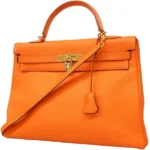 エルメス ケリー35 ハンドバッグ レザー □H刻印 ゴールド金具