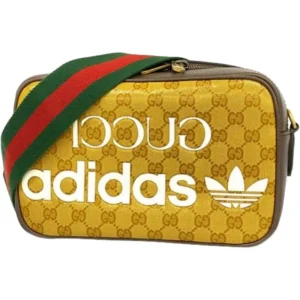 グッチ GGクリスタル ショルダーバッグ コーティングキャンバス レザー