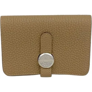 エルメス ドゴン カードケース レザー U刻印 シルバー金具