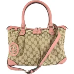 グッチ スーキー ハンドバッグ キャンバス レザー