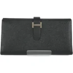 エルメス ベアンスフレ 財布 レザー T刻印 シルバー金具