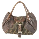 フェンディ ズッカ スパイ トートバッグ キャンバス レザー