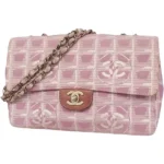 シャネル ニュートラベルライン チェーンショルダーバッグ ナイロンキャンバス