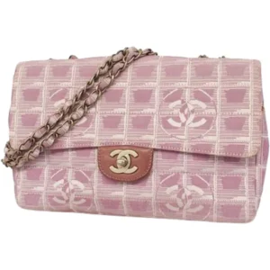 シャネル ニュートラベルライン チェーンショルダーバッグ ナイロンキャンバス