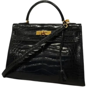 エルメス ケリー32 ハンドバッグ アリゲーター ○U刻印 ゴールド金具