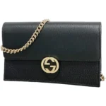 グッチ インターロッキングG チェーンウォレット レザー