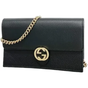グッチ インターロッキングG チェーンウォレット レザー