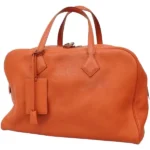 エルメス ヴィクトリア43 ボストンバッグ レザー R刻印