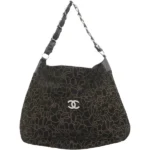 シャネル カメリア ショルダーバッグ スエード