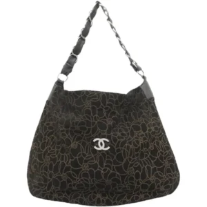 シャネル カメリア ショルダーバッグ スエード