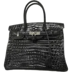 エルメス バーキン30 ハンドバッグ クロコダイルレザー □K刻印 シルバー金具