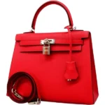 エルメス ケリー25 ハンドバッグ レザー W刻印 シルバー金具