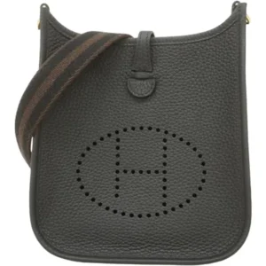 エルメス エヴリンTPM ショルダーバッグ レザー W刻印 ゴールド金具