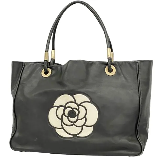 シャネル カメリア トートバッグ ラムスキン