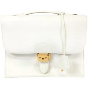 エルメス サックアデペッシュ27 ハンドバッグ レザー □J刻印 ゴールド金具