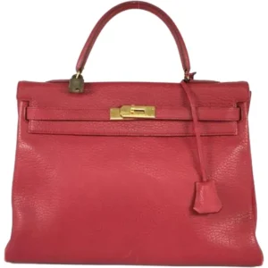 エルメス ケリー35 ハンドバッグ レザー ○T刻印 ゴールド金具