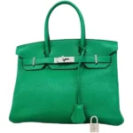 エルメス バーキンヴェルソ30 ハンドバッグ レザー C刻印 シルバー金具