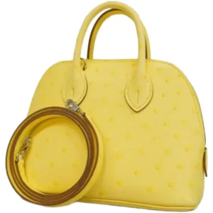 エルメス ボリード18 ハンドバッグ オーストリッチ B刻印 シルバー金具