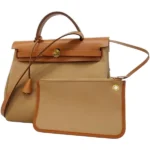 エルメス エールバッグジップPM ハンドバッグ キャンバス U刻印 ゴールド金具