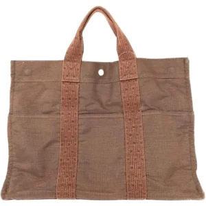 エルメス フールトゥMM トートバッグ キャンバス シルバー金具