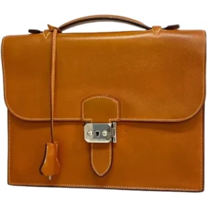 エルメス サックアデペッシュ27 ブリーフケース レザー □I刻印 シルバー金具