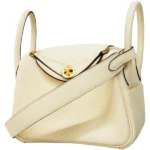 エルメス リンディミニ ショルダーバッグ レザー W刻印 ゴールド金具