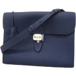 エルメス サックアデペッシュ29 ショルダーバッグ レザー U刻印 シルバー金具