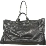 シャネル ドーヴィル チェーントートバッグ カーフスキン ブラック