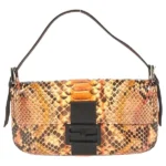 フェンディ マンマバケット ショルダーバッグ パイソン レザー