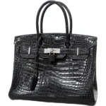 エルメス バーキン30 ハンドバッグ クロコダイル □E刻印 シルバー金具