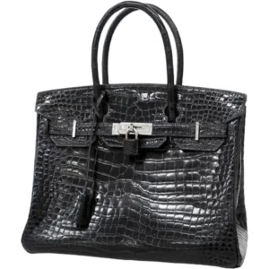 エルメス バーキン30 ハンドバッグ クロコダイル □E刻印 シルバー金具