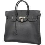 エルメス オータクロア32 ハンドバッグ レザー □F刻印 シルバー金具