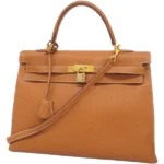 エルメス ケリー35 ハンドバッグ レザー □I刻印 ゴールド金具