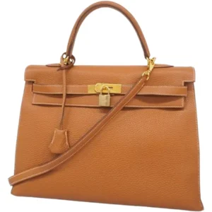 エルメス ケリー35 ハンドバッグ レザー □I刻印 ゴールド金具