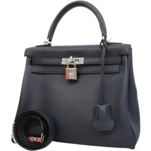 エルメス ケリー25 ハンドバッグ レザー X刻印 シルバー金具