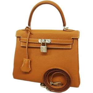 エルメス ケリー25 ハンドバッグ レザー B刻印 シルバー金具