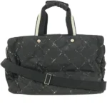 シャネル 旧トラベル ボストンバッグ ナイロンキャンバス