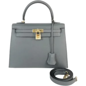 エルメス ケリー25 ハンドバッグ レザー W刻印 ゴールド金具