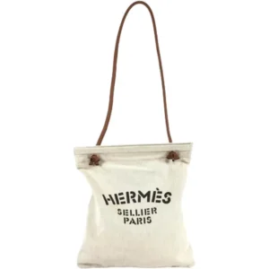 エルメス アリーヌMM ショルダーバッグ キャンバス レザー Z刻印