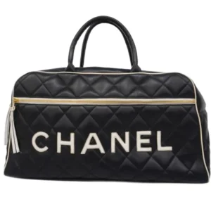 シャネル マトラッセ ボストンバッグ カーフスキン