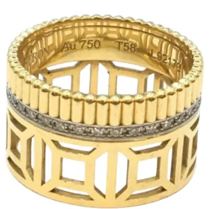 ブシュロン キャトルラディアントオープンワーク リング Au750