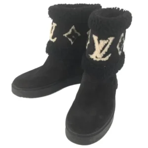 ルイ・ヴィトン ブーツ スエード ムートン  ツートンカラー サイズ38 1/2/レディース