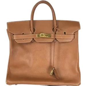 エルメス オータクロア32 ハンドバッグ レザー ○X刻印 ゴールド金具