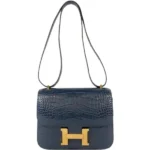 エルメス コンスタンスミニ ショルダーバッグ アリゲーター U刻印 ゴールド金具